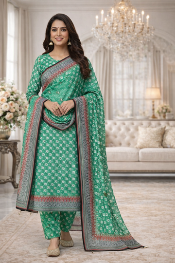 Swiss Lawn Unstitched 3 Piece Suit - A1202