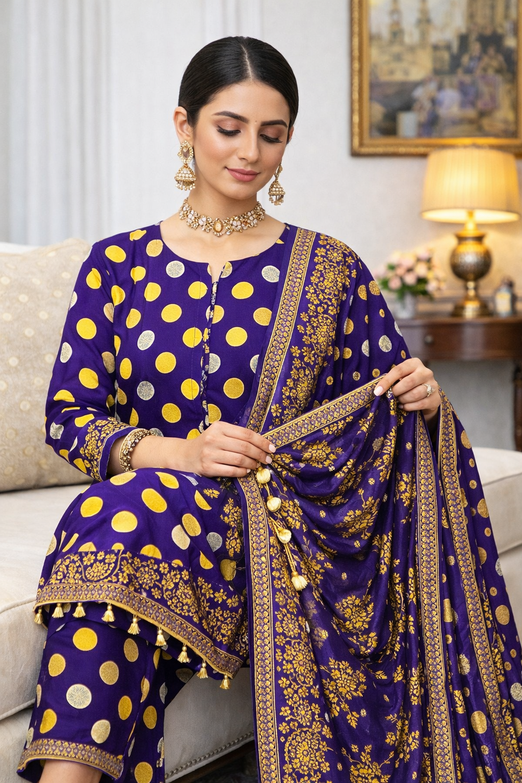 Swiss Lawn Unstitched 3 Piece Suit - A1316