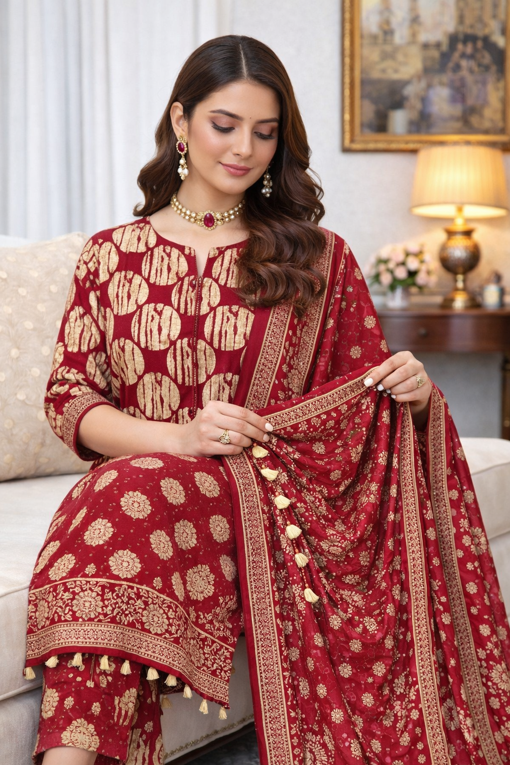 Swiss Lawn Unstitched 3 Piece Suit - A1310